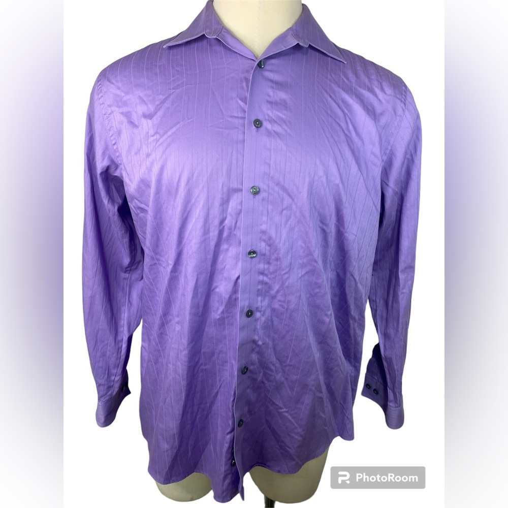 Kenneth Cole Reaction Regular Fit Wrinkle Free LS BU Shirt Men’s 16 1/2 -34/35